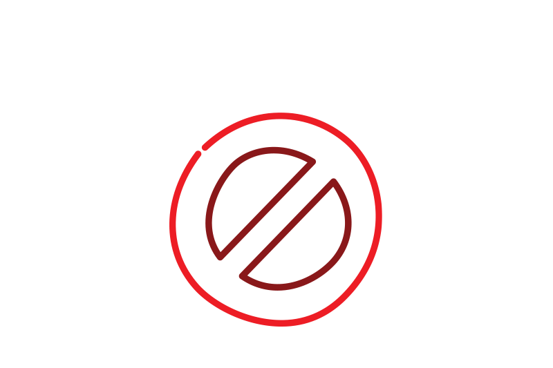 illustration of universal "no" symbol